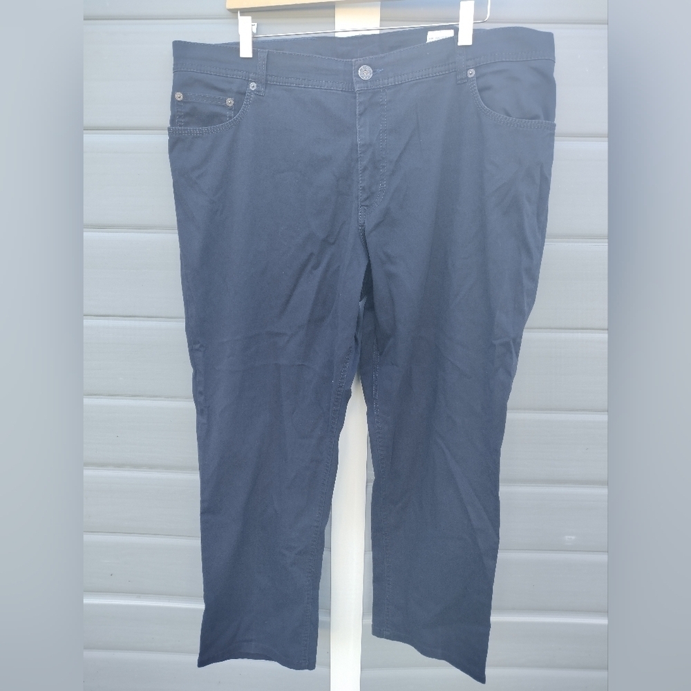 Brax Pants Men's 42x32 Blue Cooper Fancy Regular Fit Stretch Check Measurements